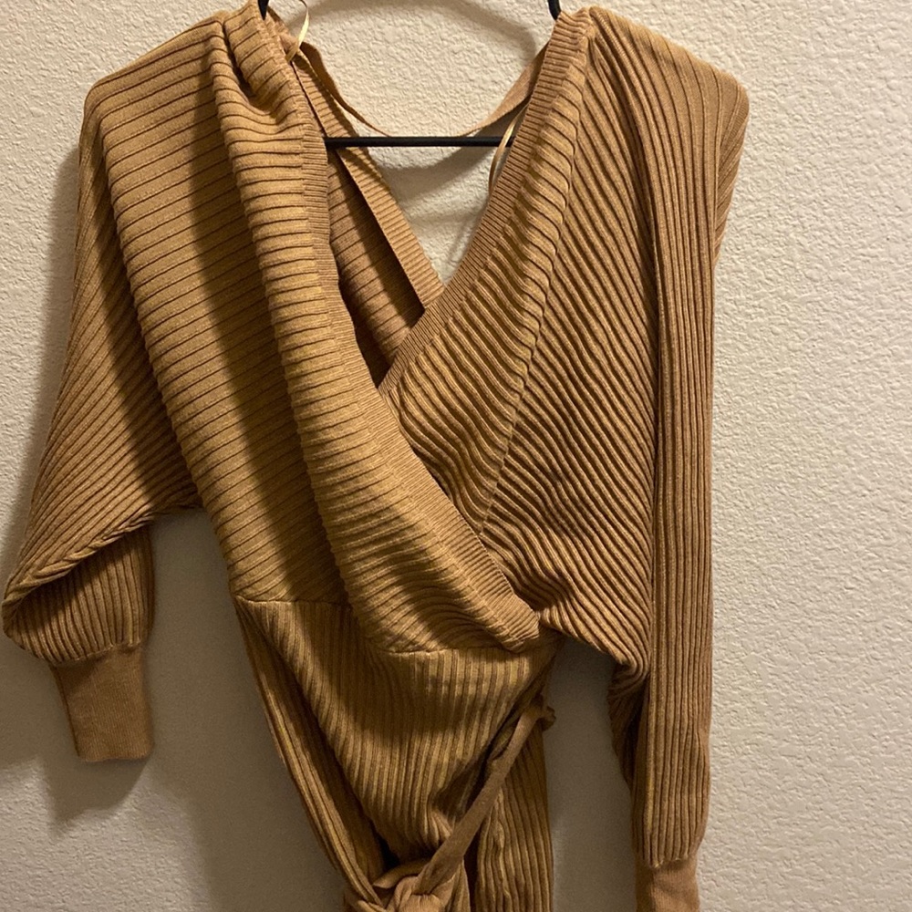 Tan Sweater Dress